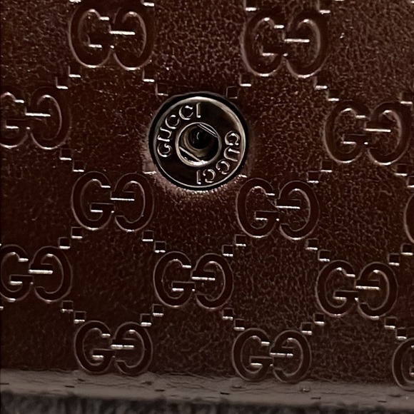 GUCCI Brown Logo Print Hard Shell Foldable  Sunglasses Case Only - Picture 2 of 4